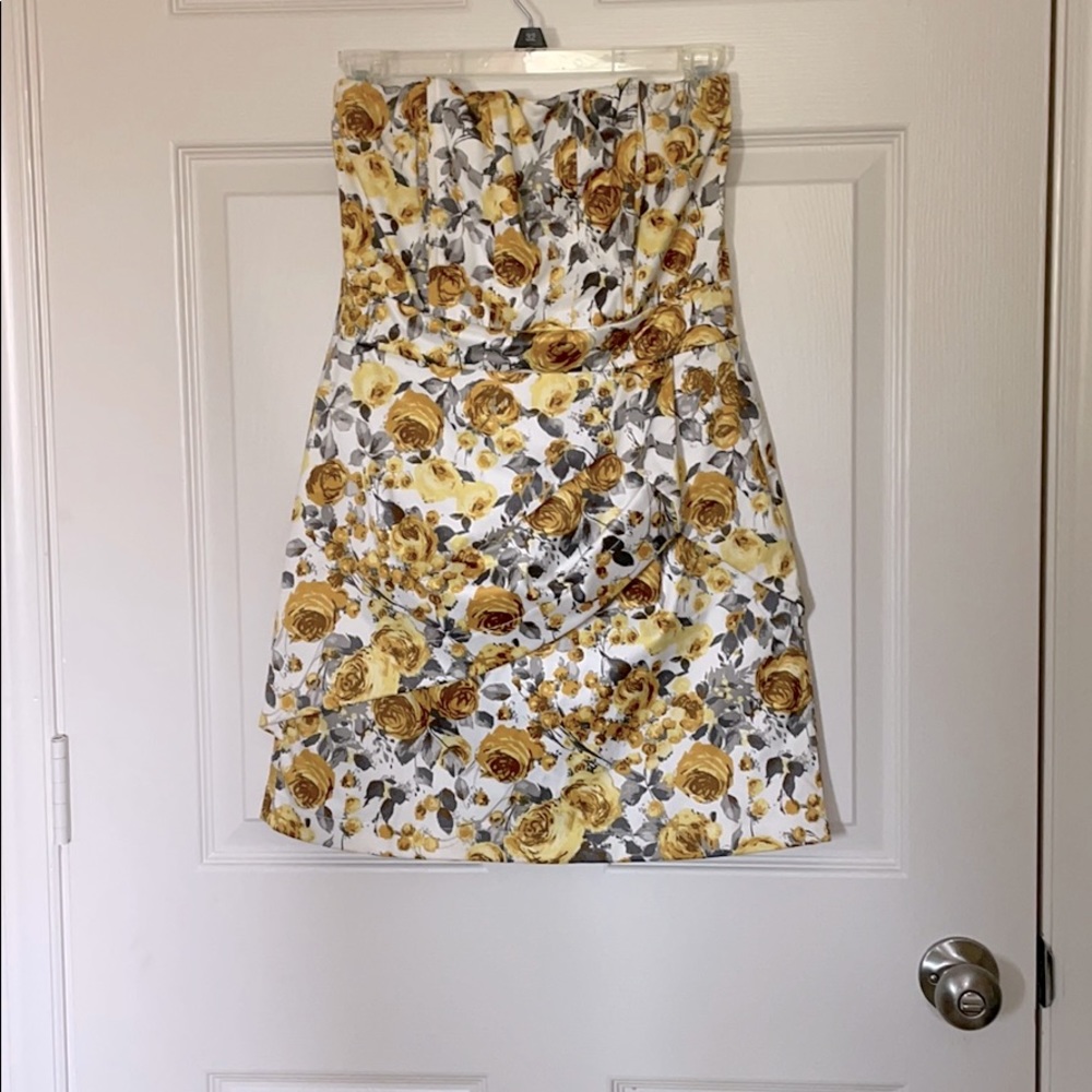 Strapless mini dress